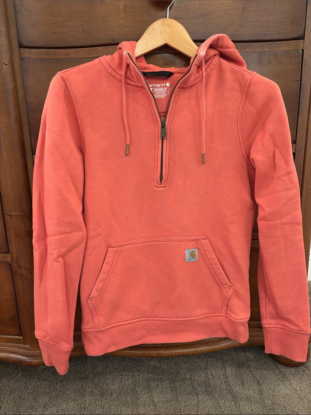 Carhartt Coral Zip-Up Hooded Sweatshirt